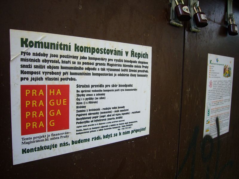 Kompost na pražském sídlišti Řepy