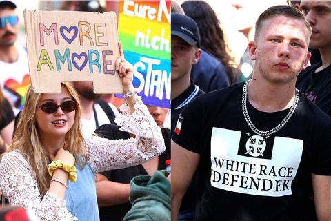 Německo, Budyšín, LGBT, neonacisté, demonstrace