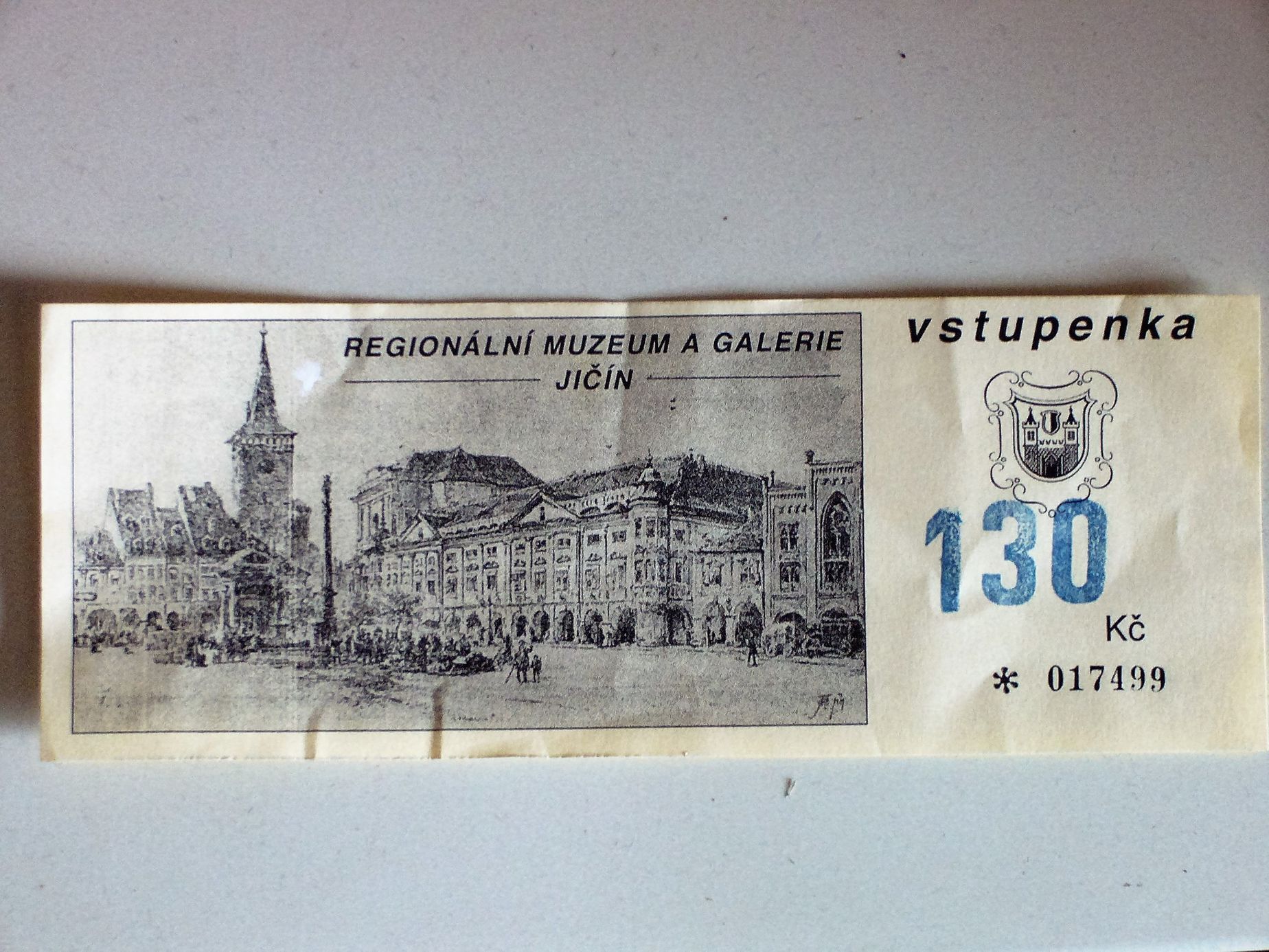 Zajímavá účtenka - muzeum Jičín