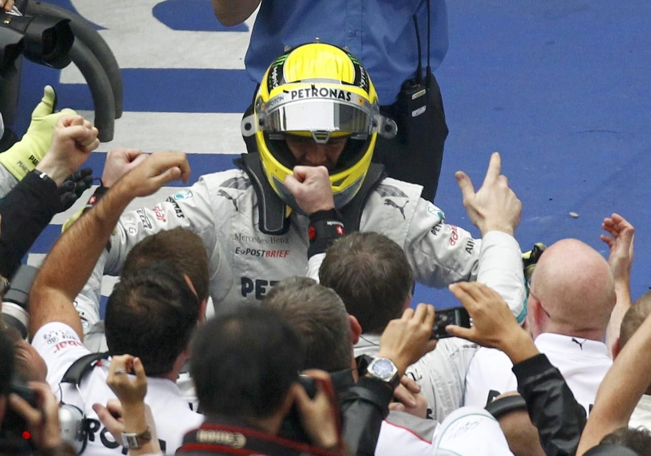 Nico Rosberg slaví vítězství