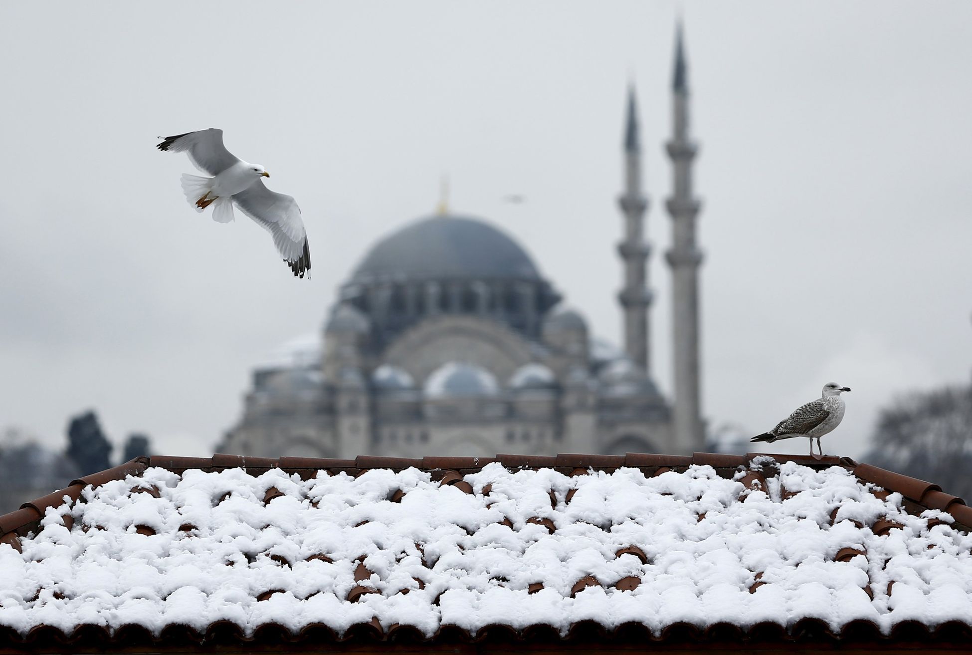 Istanbul zasypal sníh