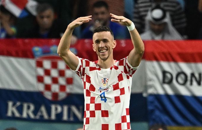 Ivan Perišič slaví gól v osmifinále MS 2022 Japonsko - Chorvatsko