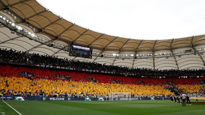 Fanoušci Německa při utkání Ligy národů v Mnichově