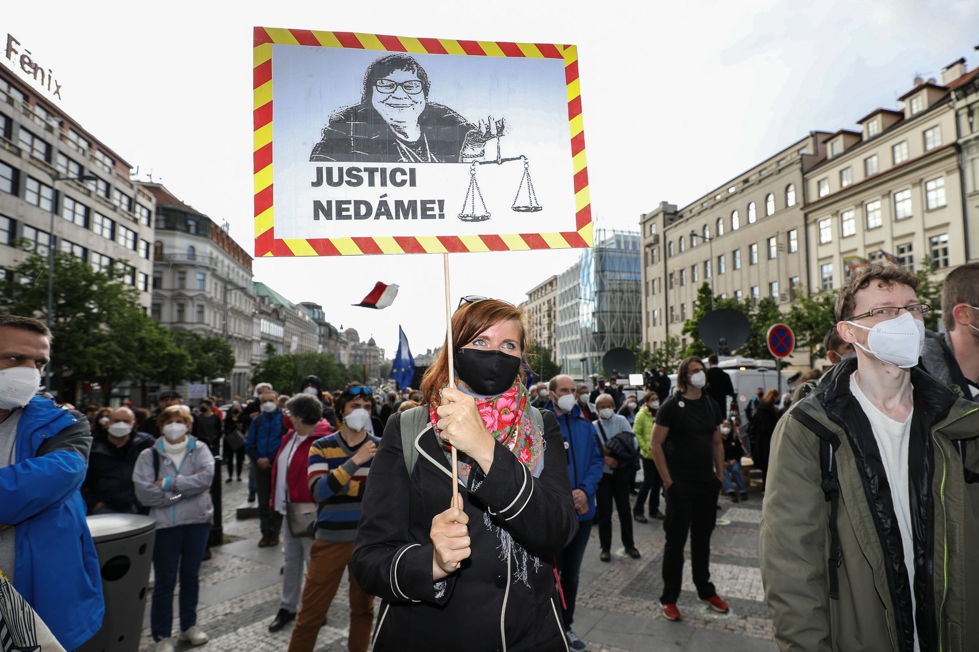 Demonstrace Milion chvilek Václavské náměstí 20. 5. 2021 za odstoupení Marie Benešové