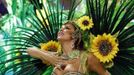 A reveller from the Vila Isabel samba school participates in the annual Carnival parade in Rio de Janeiro's Sambadrome February 12, 2013. REUTERS/Sergio Moraes (BRAZIL - Tags: SOCIETY) Published: Úno. 12, 2013, 8:07 dop.