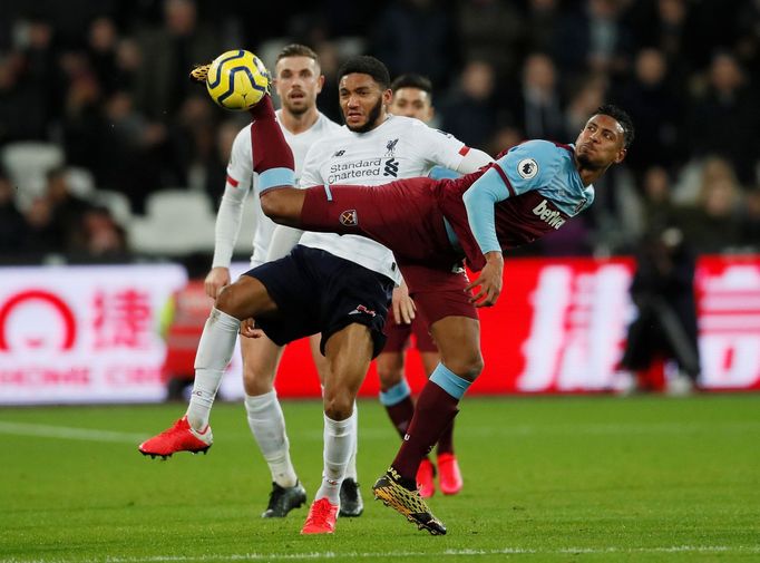 Soccer Football - Premier League - West Ham United v Liverpool - London Stadium, London, Britain - January 29, 2020   Liverpool's Joe Gomez in action with West Ham United