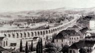 Pražský neboli Negrelliho viadukt. Impozantní technická stavba. Otevřena 1. června 1850 po čtyřech letech výstavby. Do roku 1910 nejdelší most Evropy.