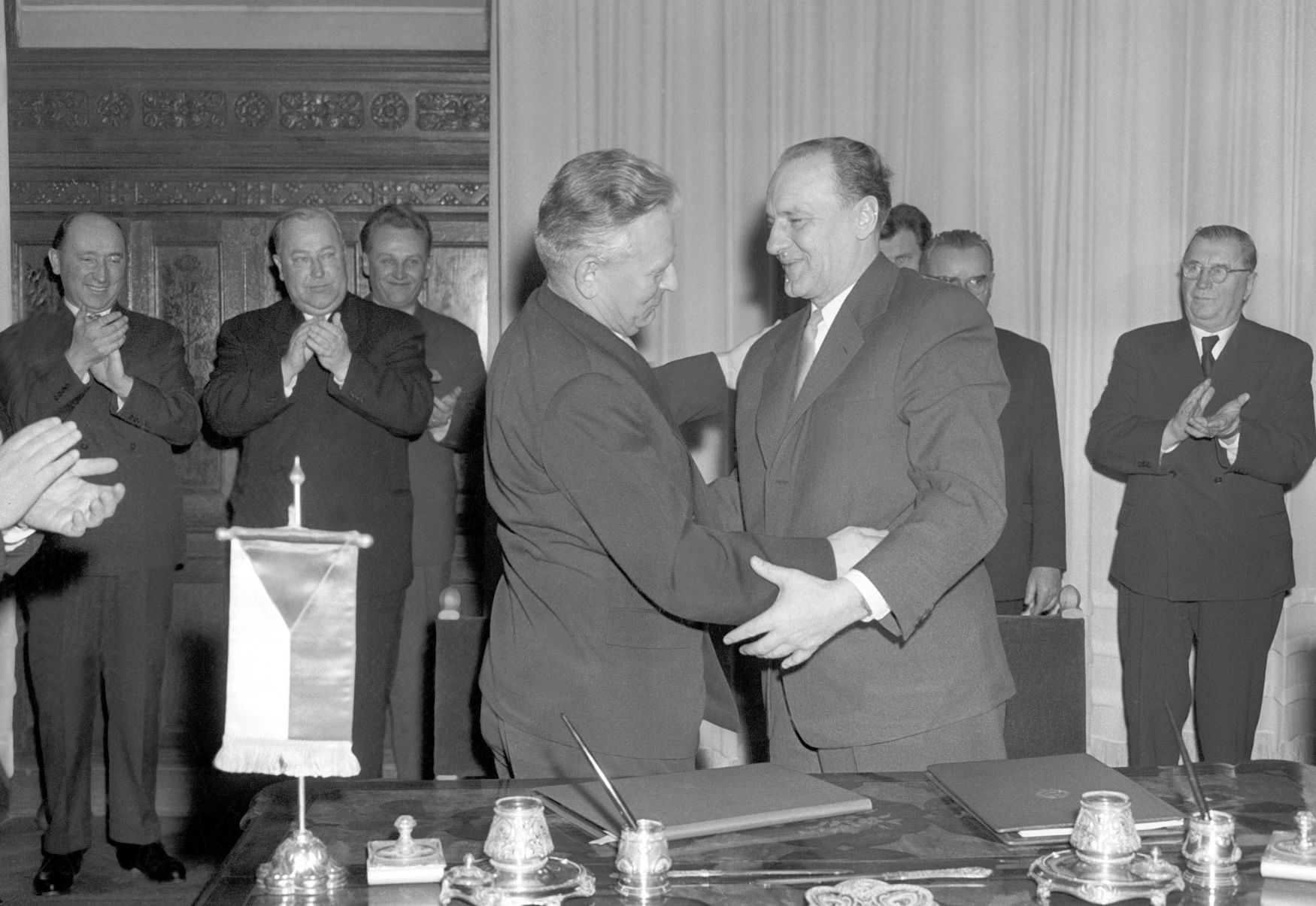 Antonín Novotný a János Kádár, 1961