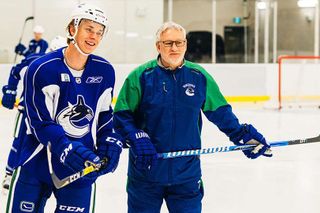 Lukáš Jašek na kempu Vancouveru Canucks v NHL