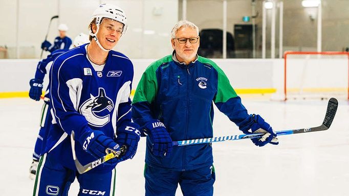 Lukáš Jašek na kempu Vancouveru Canucks v NHL