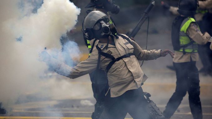 Venezuelské protivládní protesty.