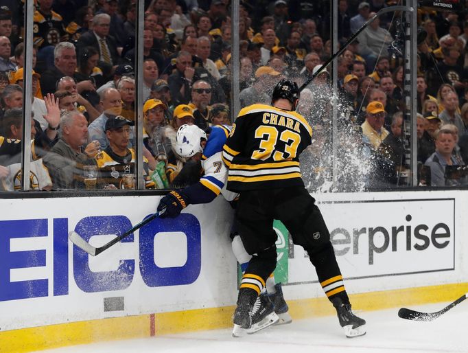 7. finále NHL 2018/19, Boston - St. Louis: Zdeno Chára a Patrick Maroon