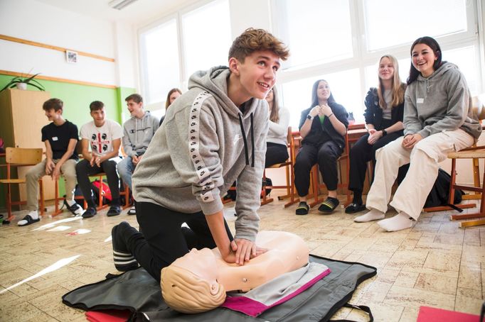 Žáci Základní školy Dukelská v Benešově během Dne pro školu.