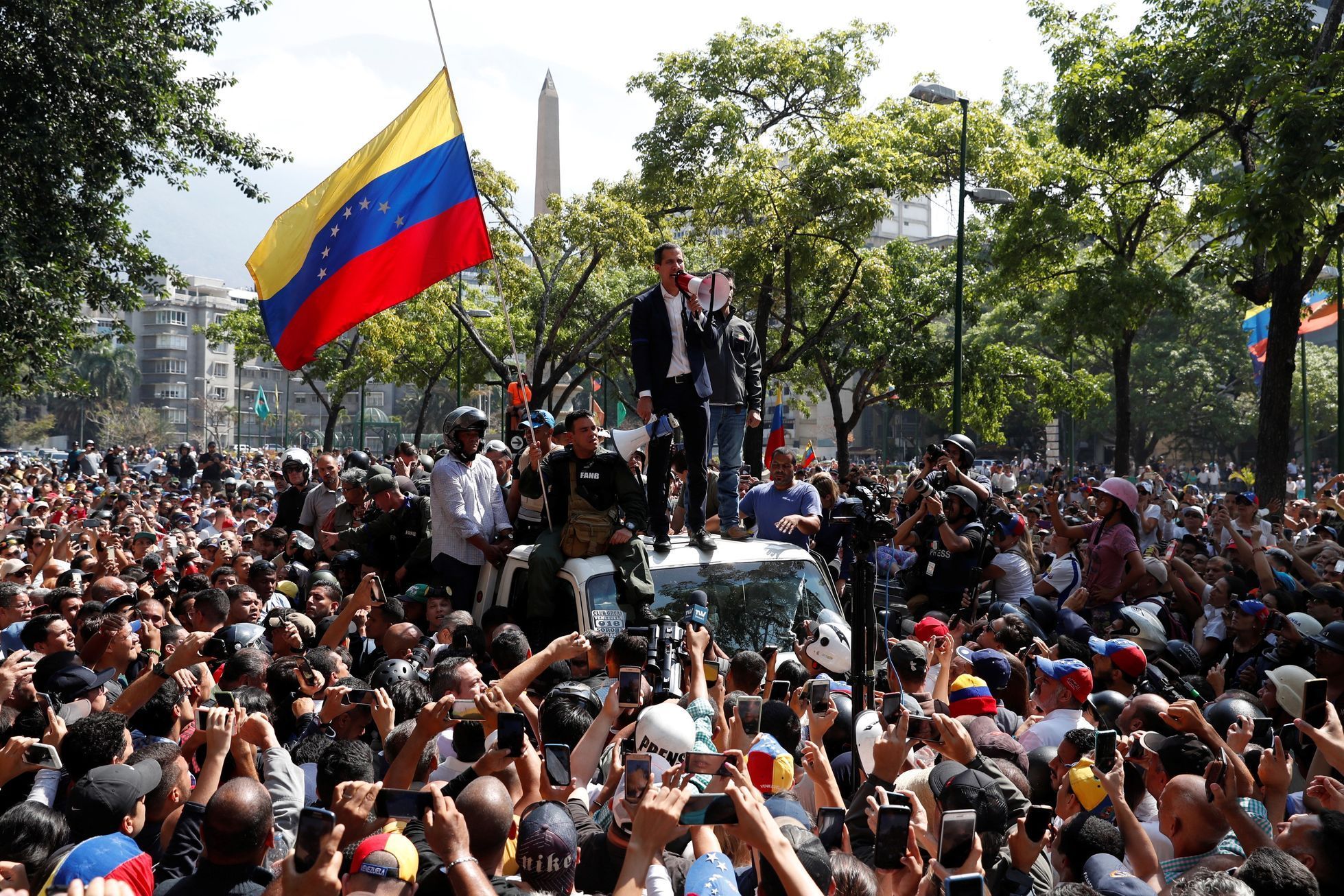 Venezuela Juan Guaido střet