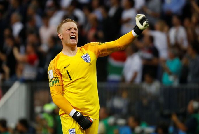 Jordan Pickford v semifinále MS 2018 Chorvatsko - Anglie