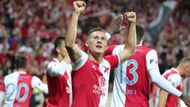 Nejen Jan Bořil se po zápase radoval. Drtivé vítězství Slavie nad Plzní 4:0 čekal asi málokdo.