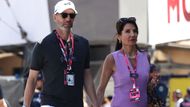 Fotbalista Zinédine Zidane s manželkou Veronique před VC Monaka F1 2025