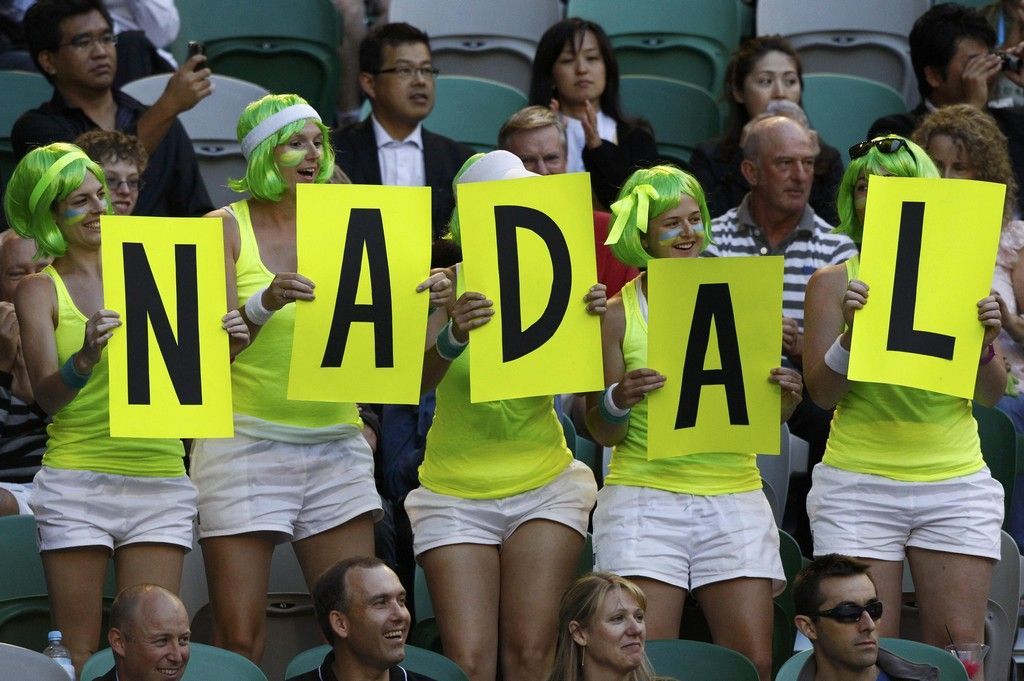 Rafael Nadal v zápase proti Čiličovi na Australian Open