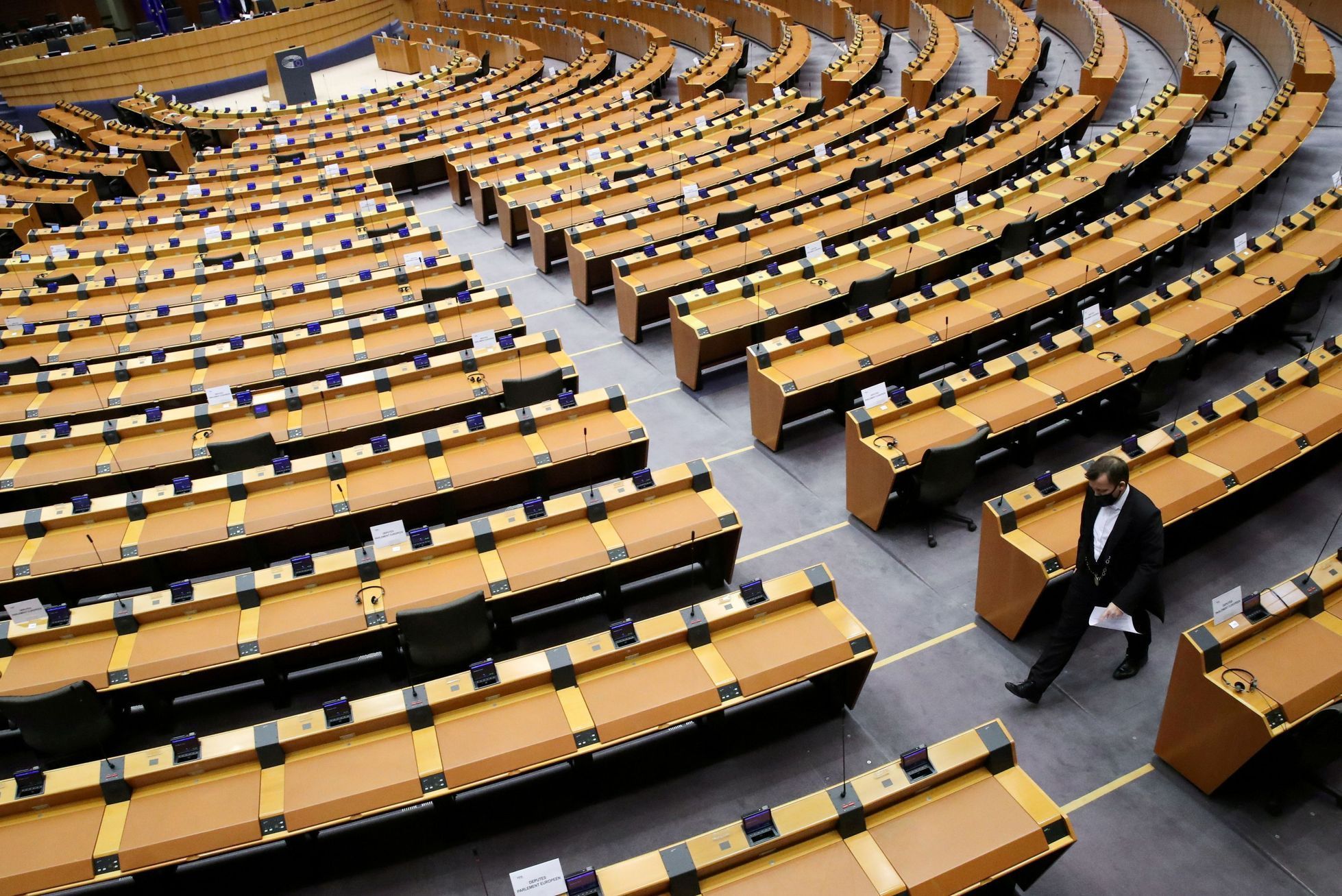 Prázdný Evropský parlament