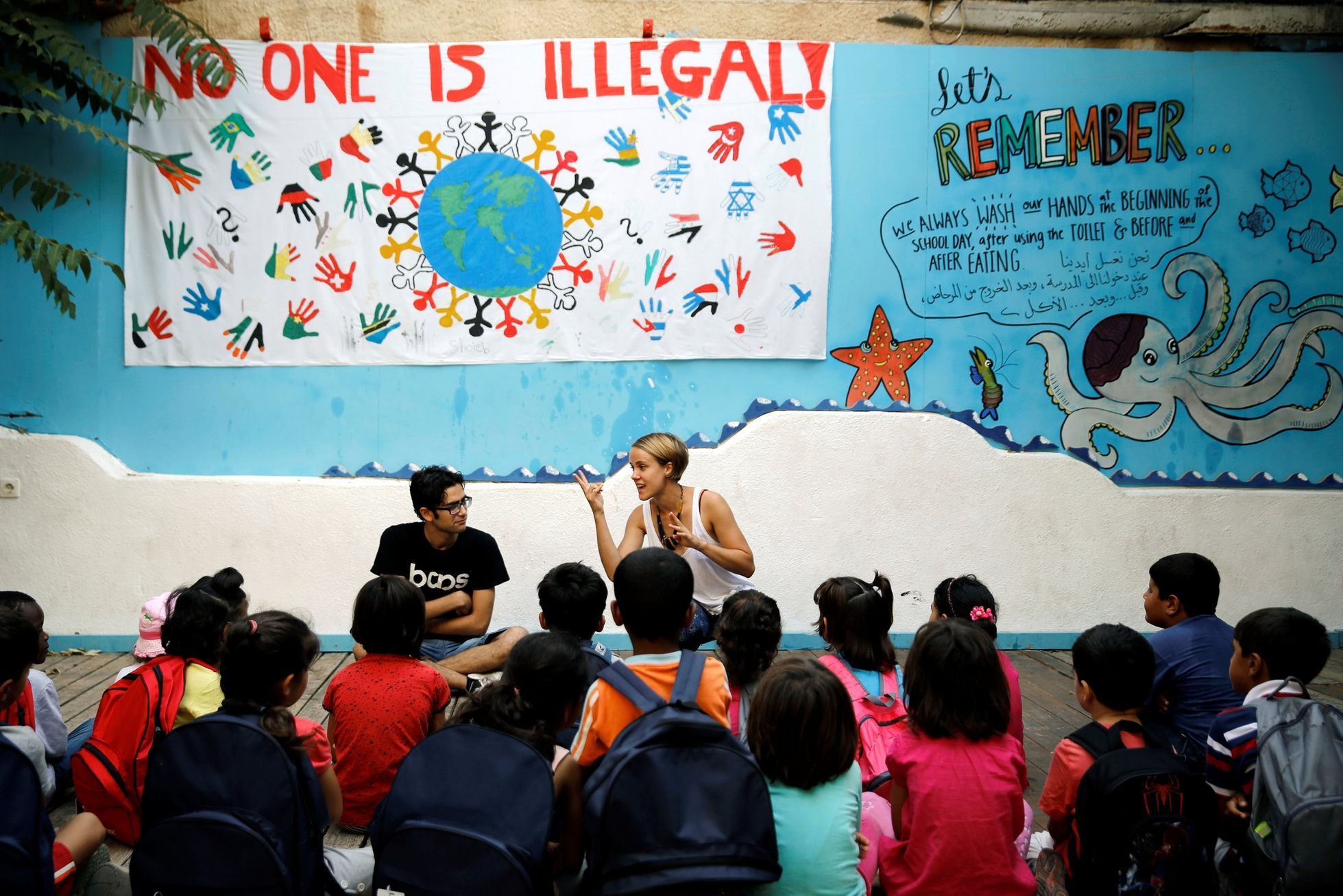 Školní výuka pro děti uprchlíků - Řecko