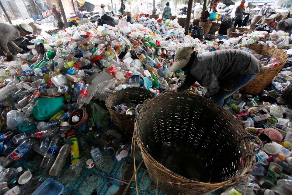 Skladiště odpadu v Bangkoku