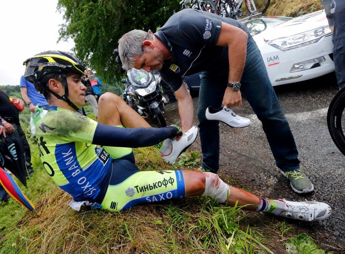 Alberto Contador v 10. etapě Tour de France 2014