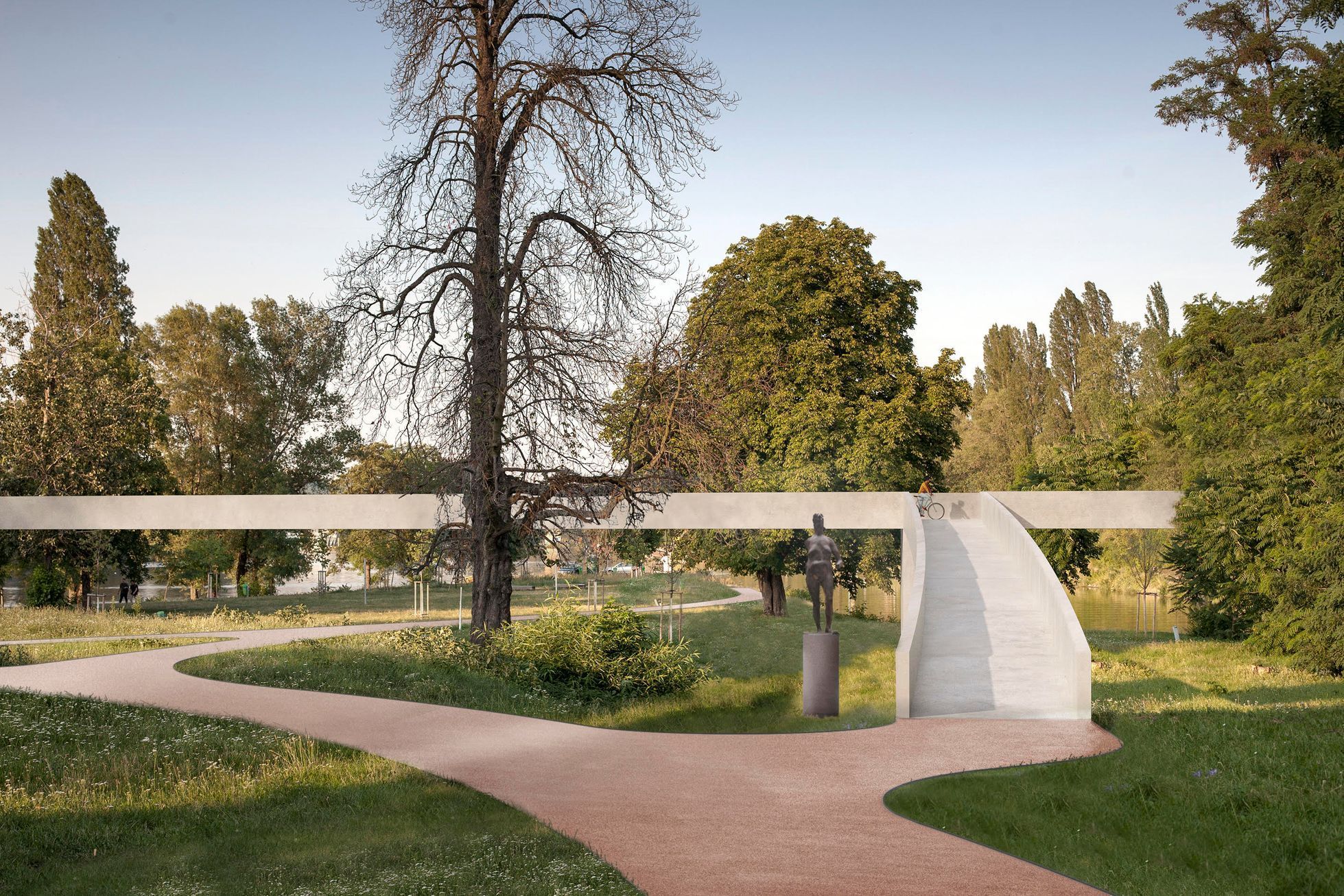 Lávka Holešovice – Karlín, architekt Petr Tej - vizualizace