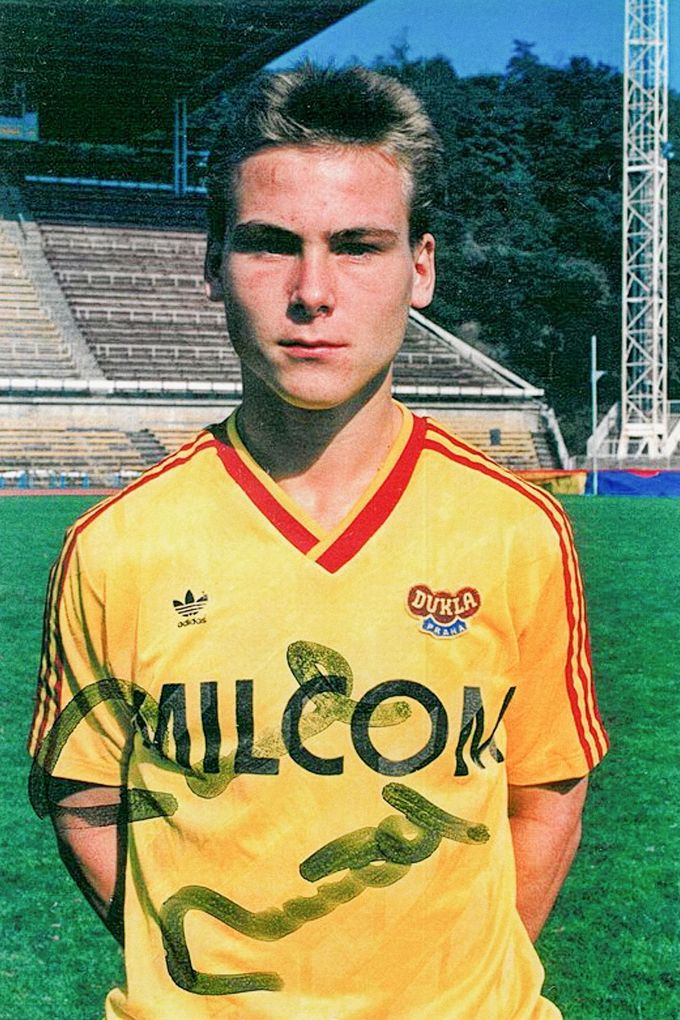 Pavel Nedvěd v době působení v FK Dukla.