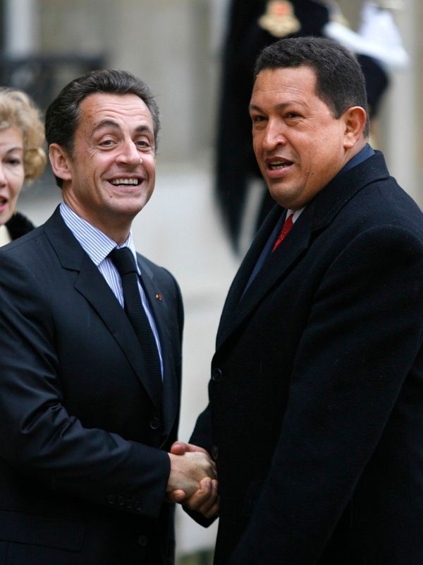 Chávez a Sarkozy v Paříži
