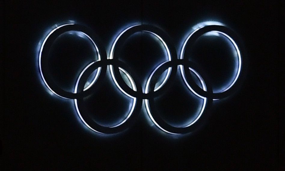OH 2016, slavnostní zahájení: olympijské kruhy