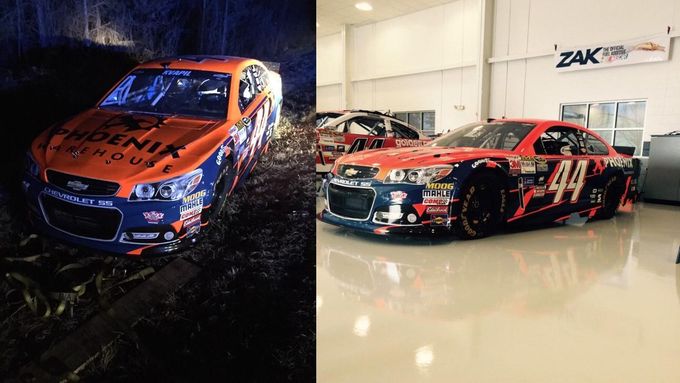 Ukradený Chevrolet týmu Xtreme racing našli "odložený" v lese, teď už se v sídle stáje připravuje na další závod NASCAR.
