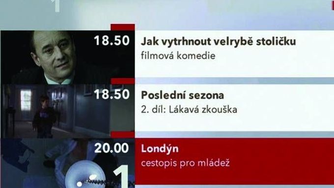 Přehled pořadů, jak jej nově uvidí diváci ČT.