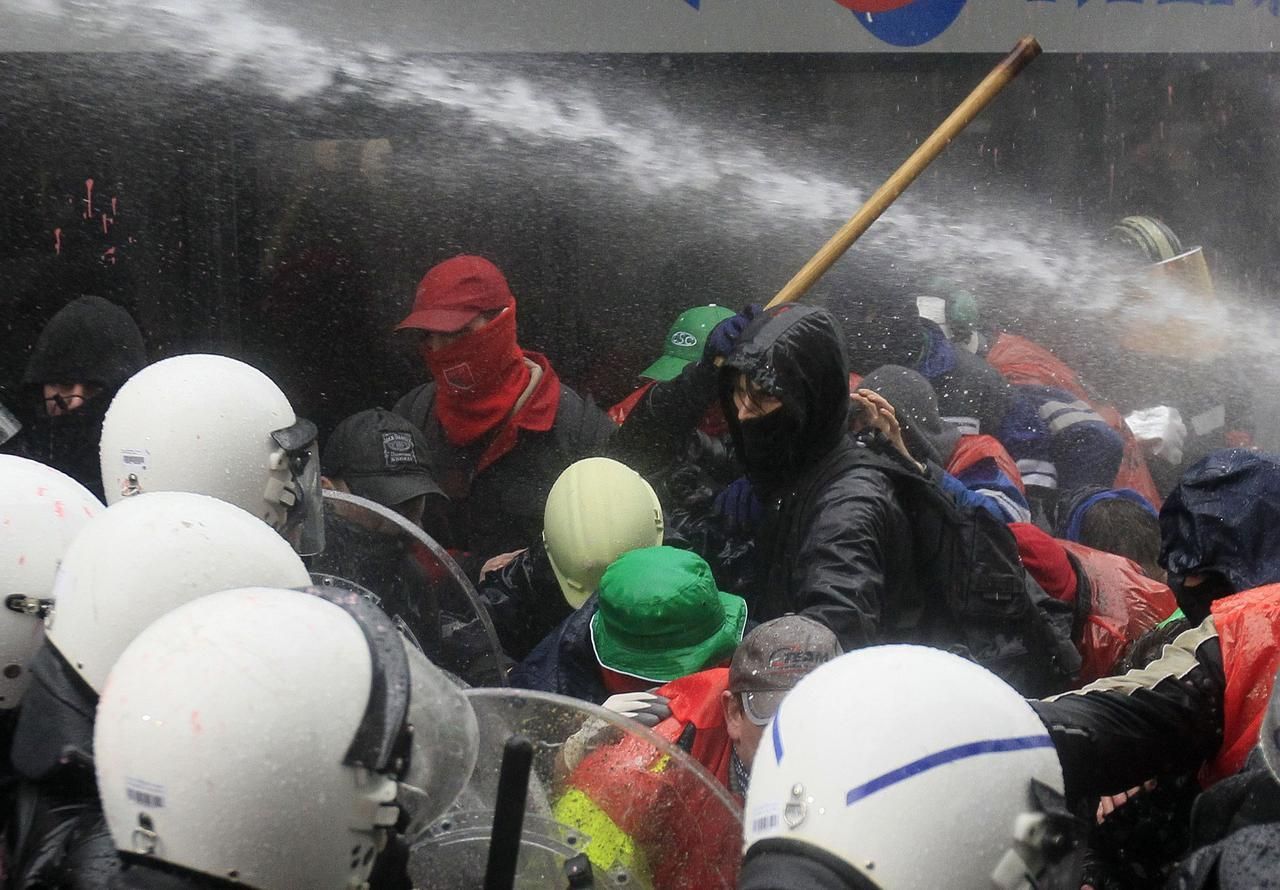 Fotogalerie: Boj belgických ocelářů proti propouštění