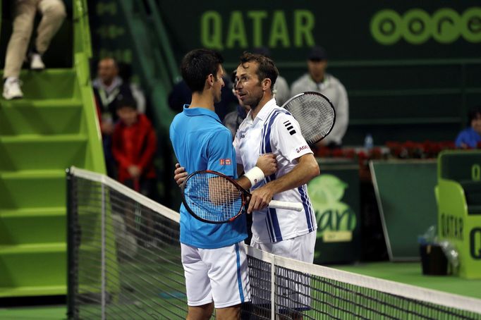 Radek Štěpánek - Novak Djokovič, turnaj v Dauhá 2017