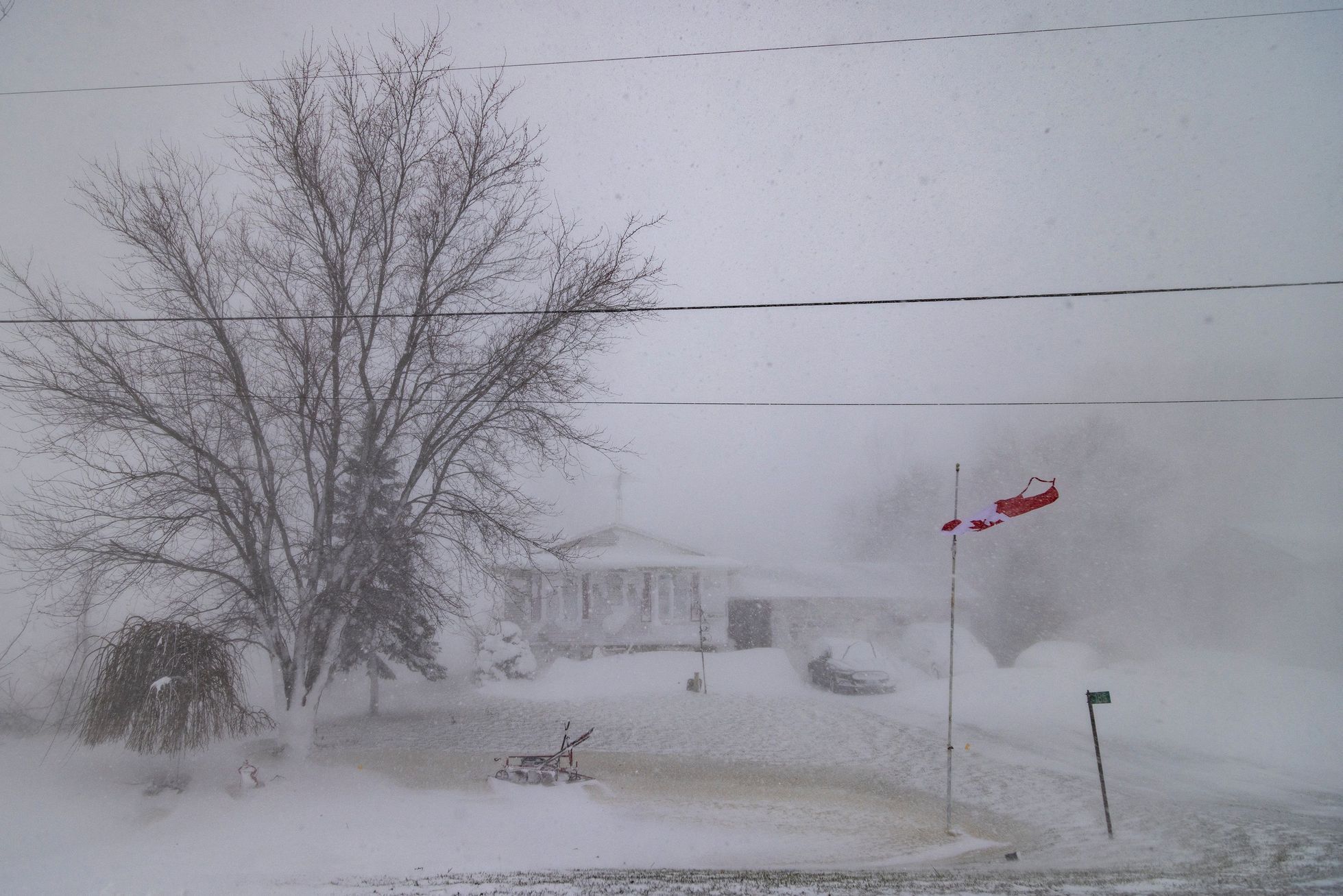 sněhová bouře ontario kanada