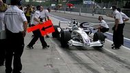 Monza - boxy. Nick Heidfeld, BMW-Sauber.