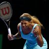 Naštvaná Serena Williamsová při výprasku od Halepové na Turnaji mistryň 2014