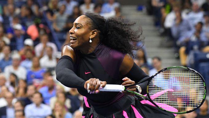 Serena Williamsová ve druhém kole US Open 2016.