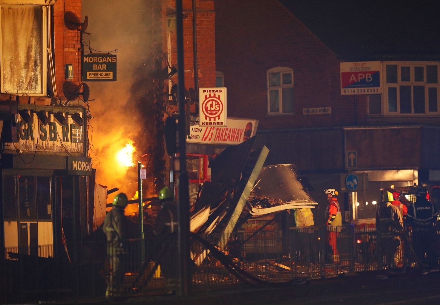 Exploze domu v Leicesteru