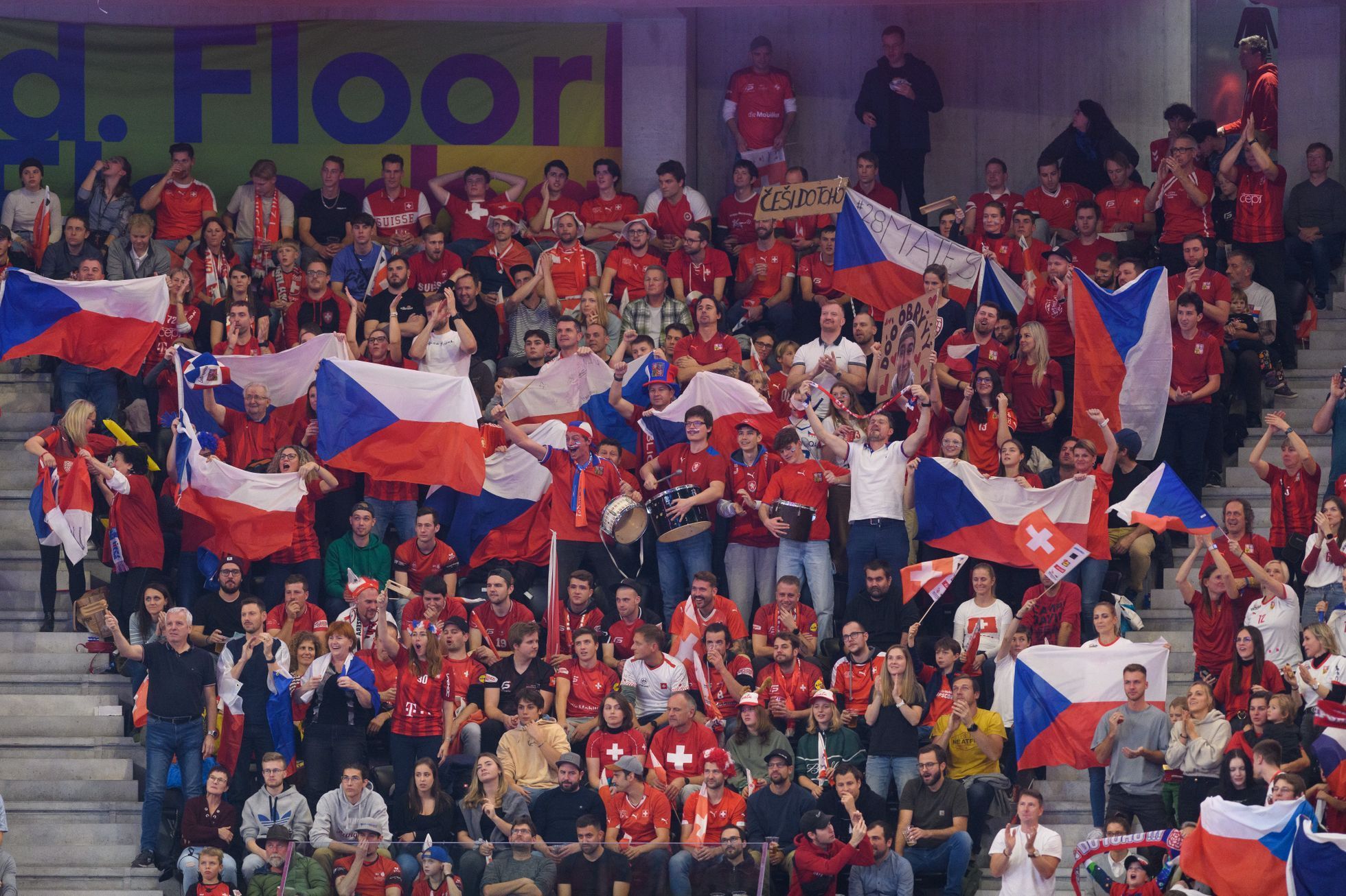 florbal, MS 2022, čeští fanoušci v semifinále
