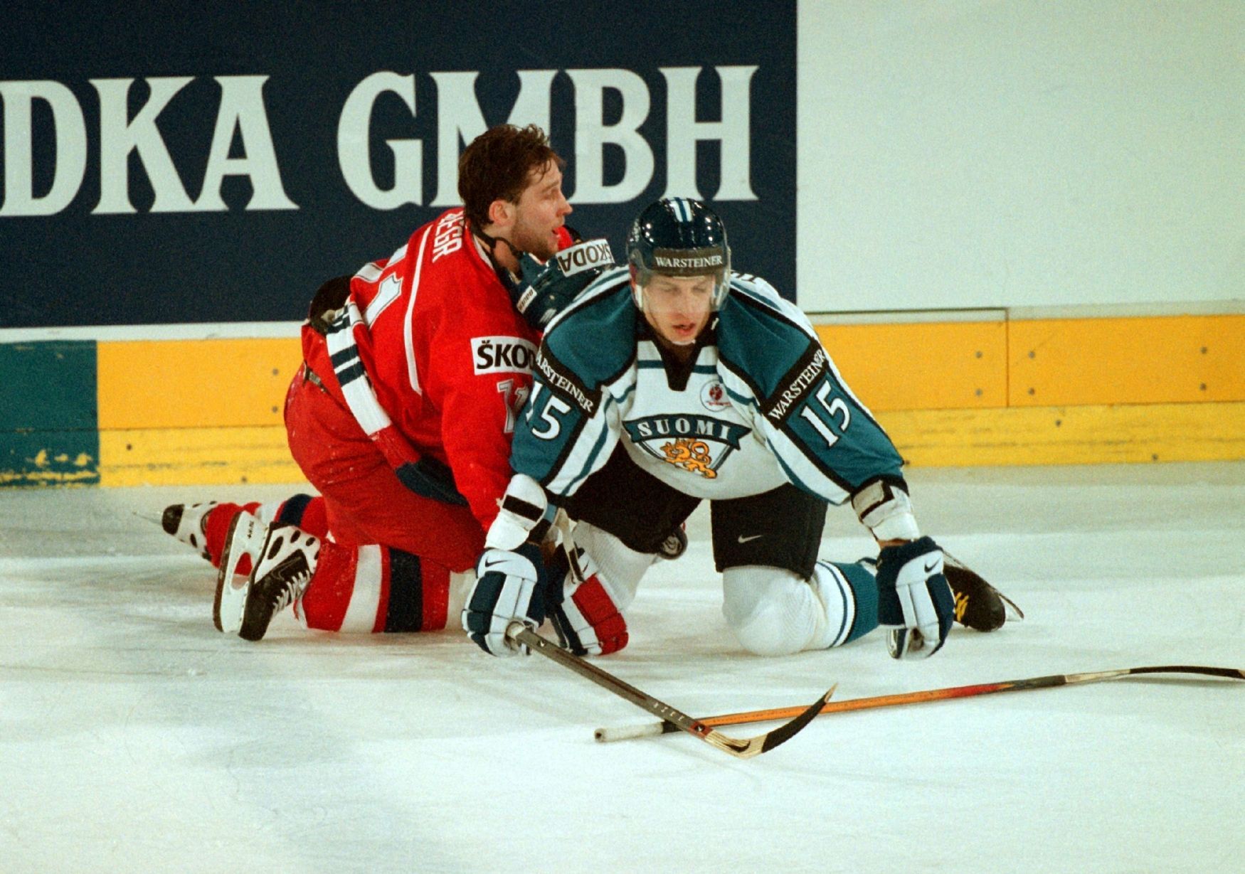 Antti Törmänen a Jiří Šlégr na MS 1998