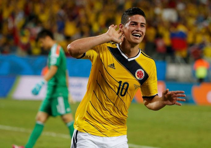 Kolumbijský fotbalista James Rodríguez na MS ve fotbale 2014