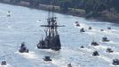 Návrat nově zrekonstruované repliky historické plachetnice Mayflower II