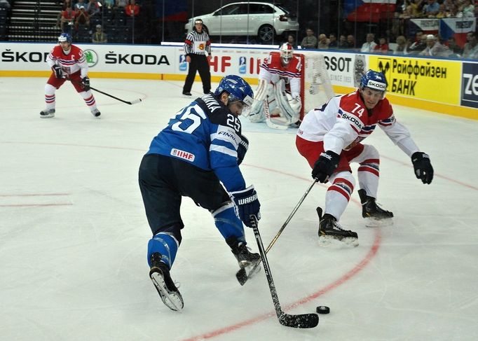 MS 2014, ČR-Finsko: Ondřej Vitásek - Pekka Jormakka