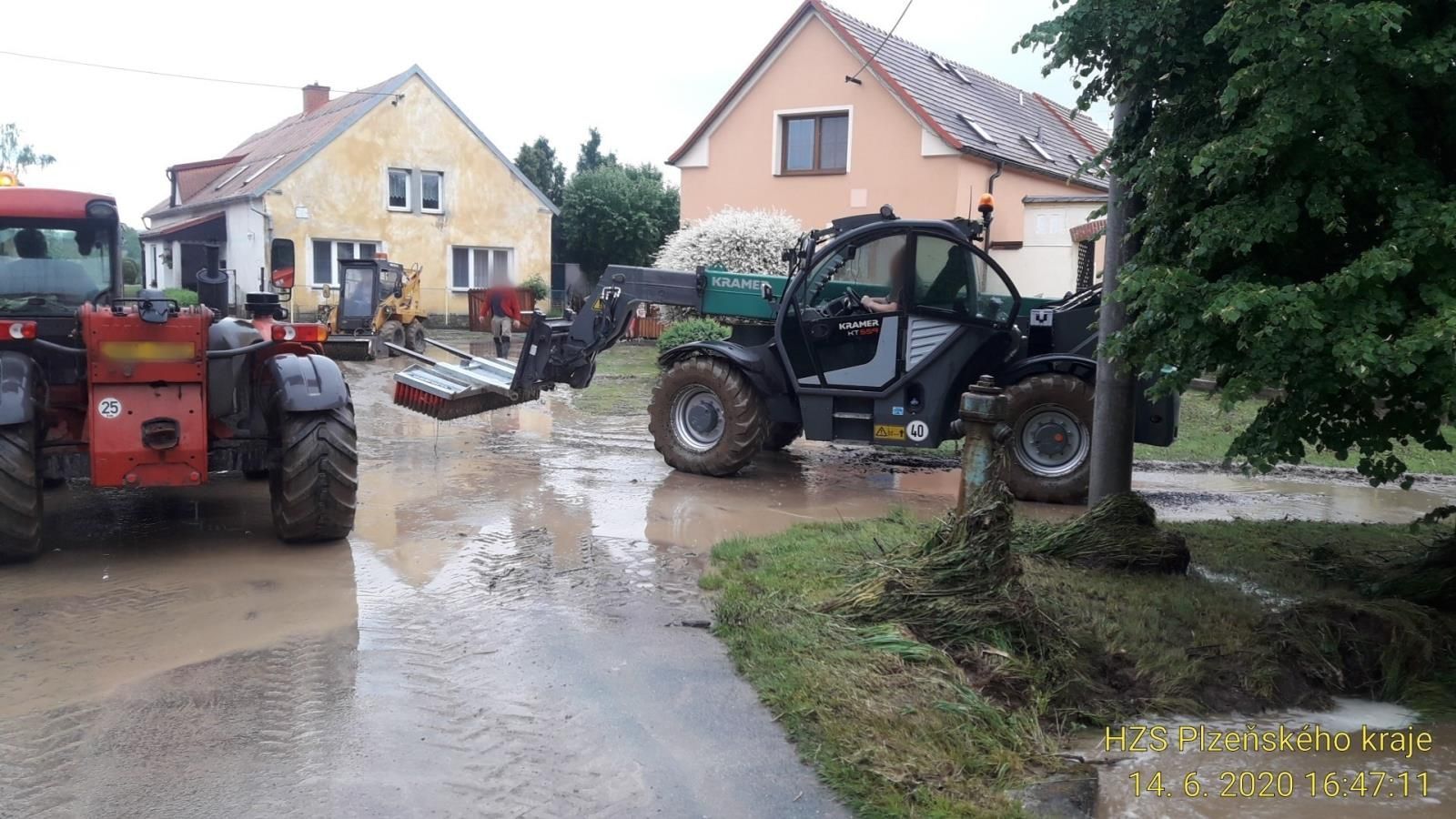 nedělní povodně v Plzeňském kraji 2