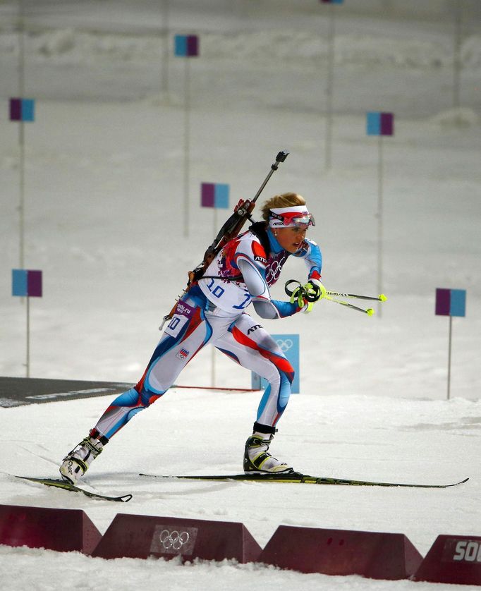 Soči 2014, biatlon hromadný start Ž: Gabriela Soukalová