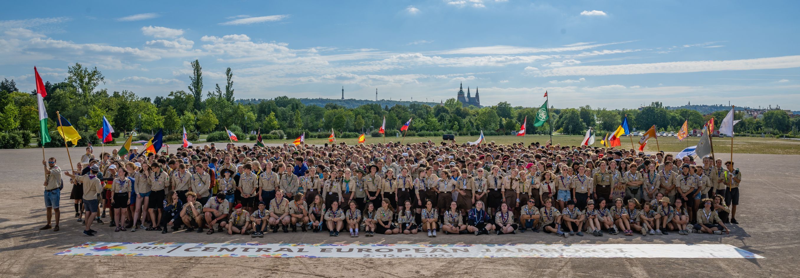 Středoevropské Jamboree skaut průvod