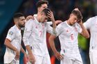 fotbal, ME, Euro 2020, semifinále, Itálie - Španělsko, zklamaní Španělé