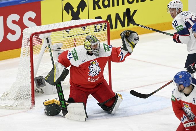 Marek Langhamer v zápase o bronz na MS 2022 Česko - USA