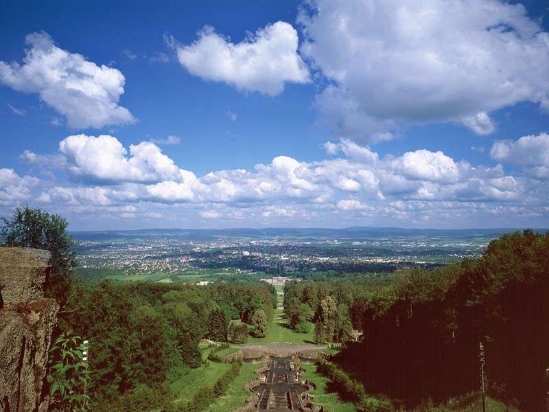 UNESCO - horský park Wilhelmshöhe, Německo